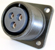 3 Pin Flanged Box Receptacle with Female Insert 