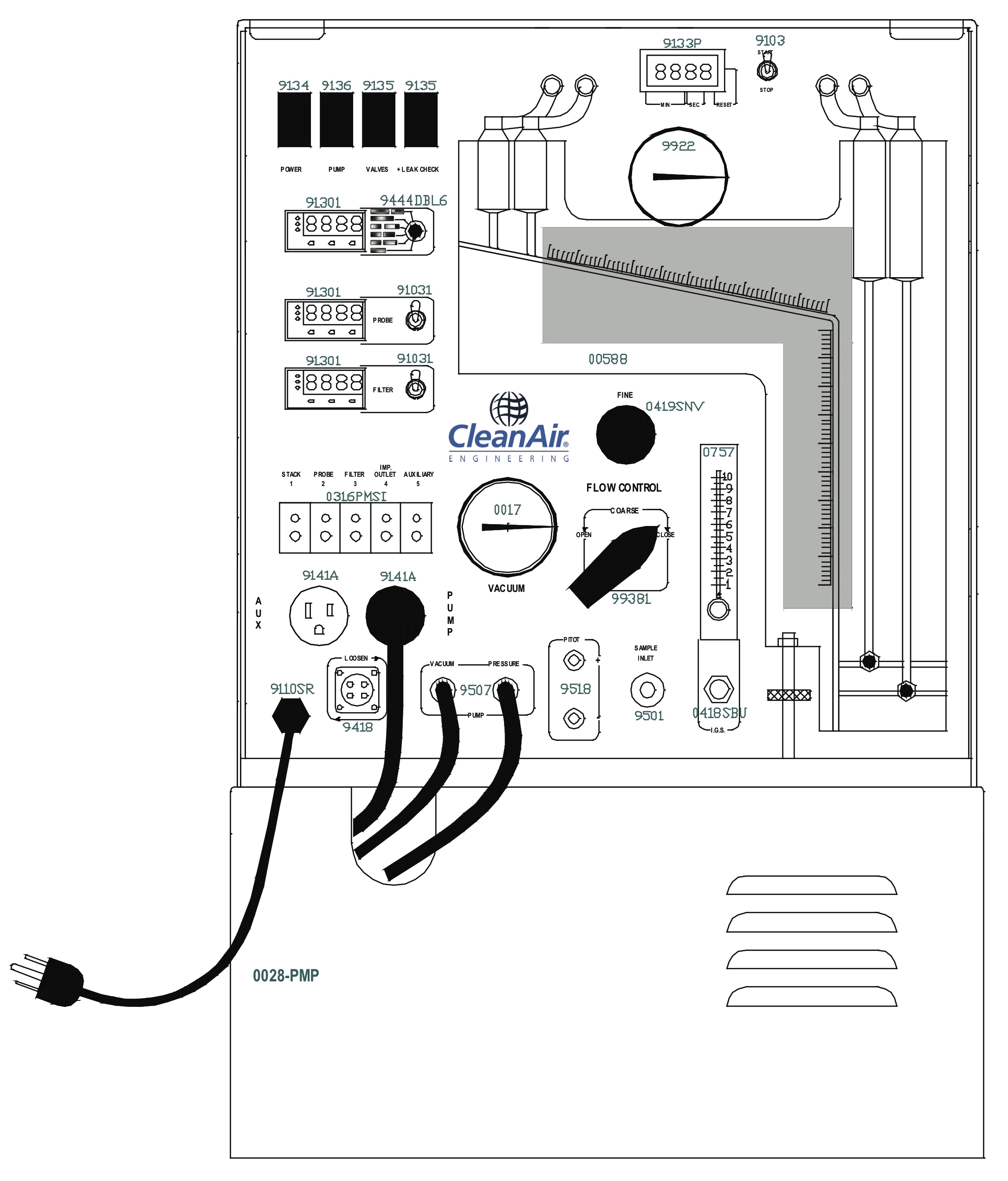 Isokinetic Control Console Part Number Diagram